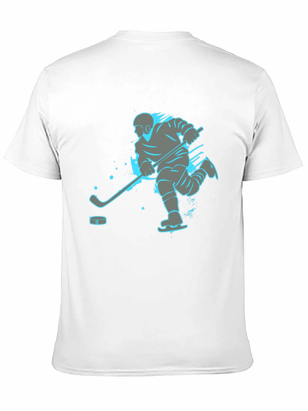 Hockey Player Graphic Tee - Black