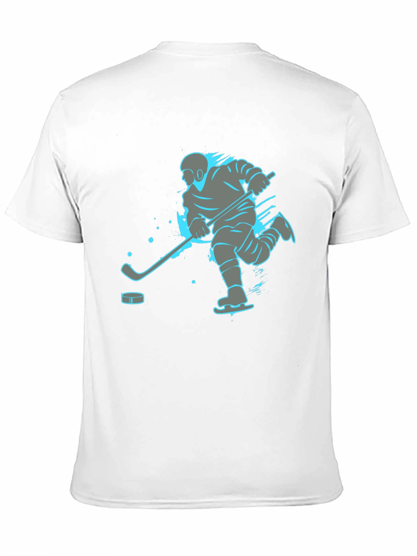 Hockey Player Graphic Tee - Black