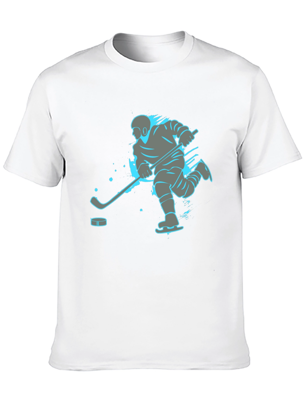 Hockey Player Graphic Tee - Black