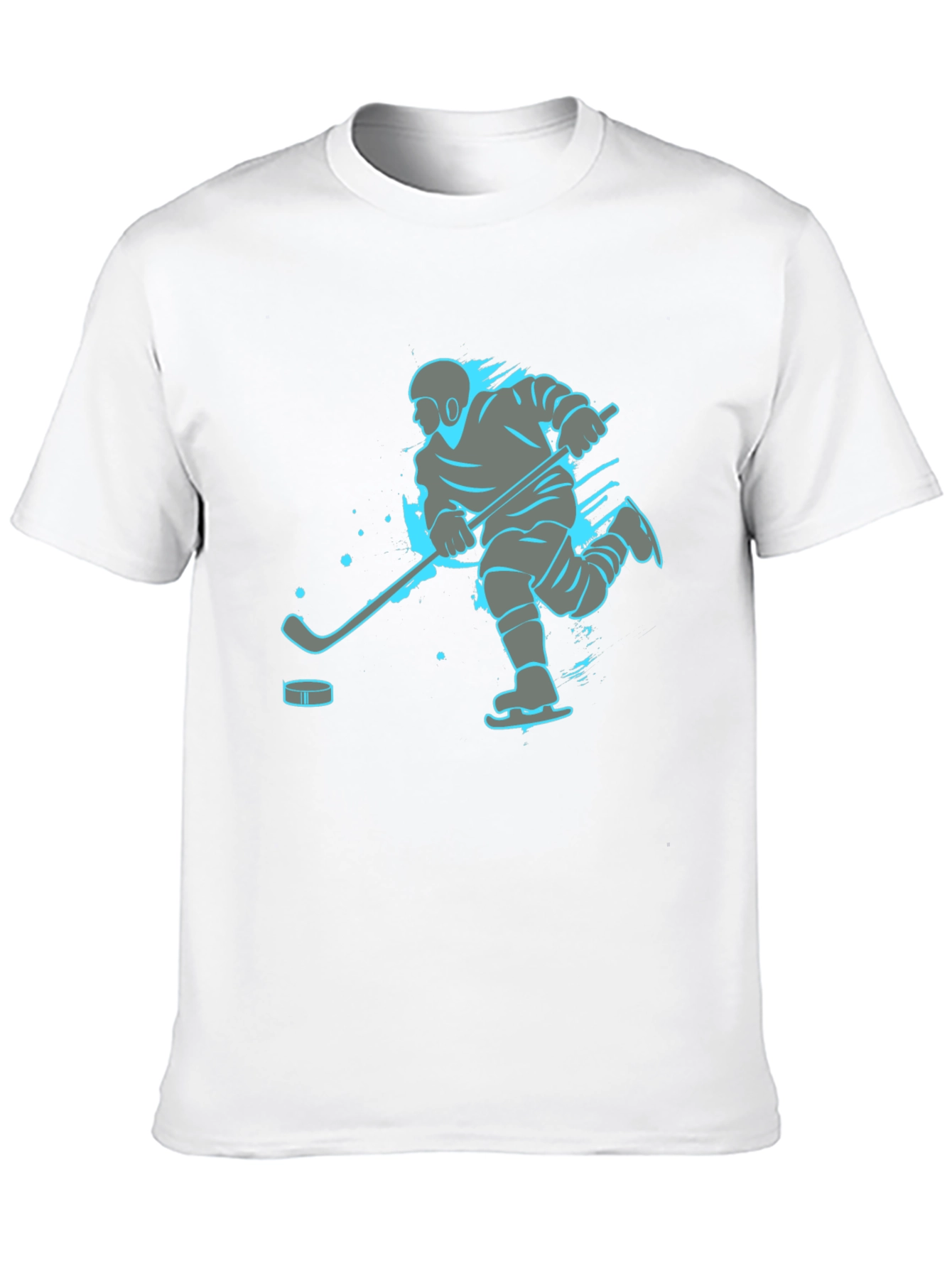 Hockey Player Graphic Tee - Black