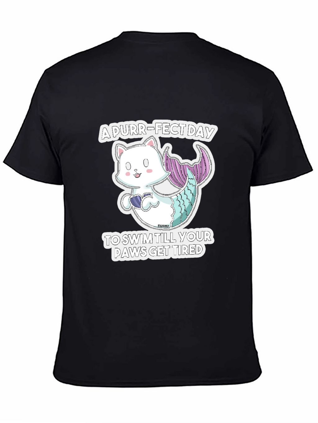 Purr-Fect Day Cat Mermaid Graphic Tee