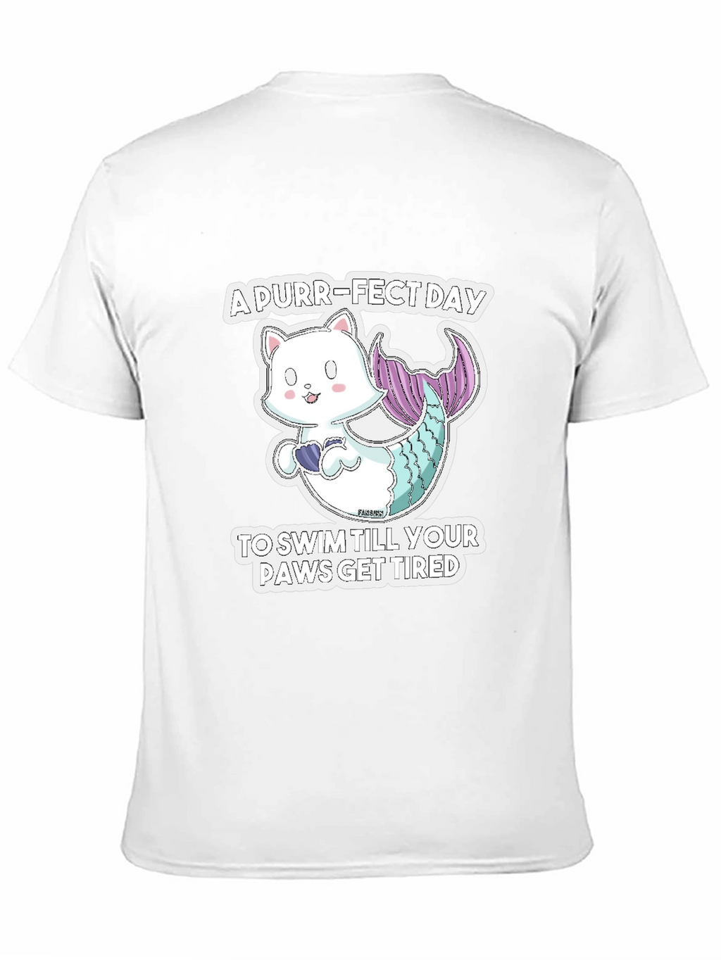 Purr-Fect Day Cat Mermaid Graphic Tee