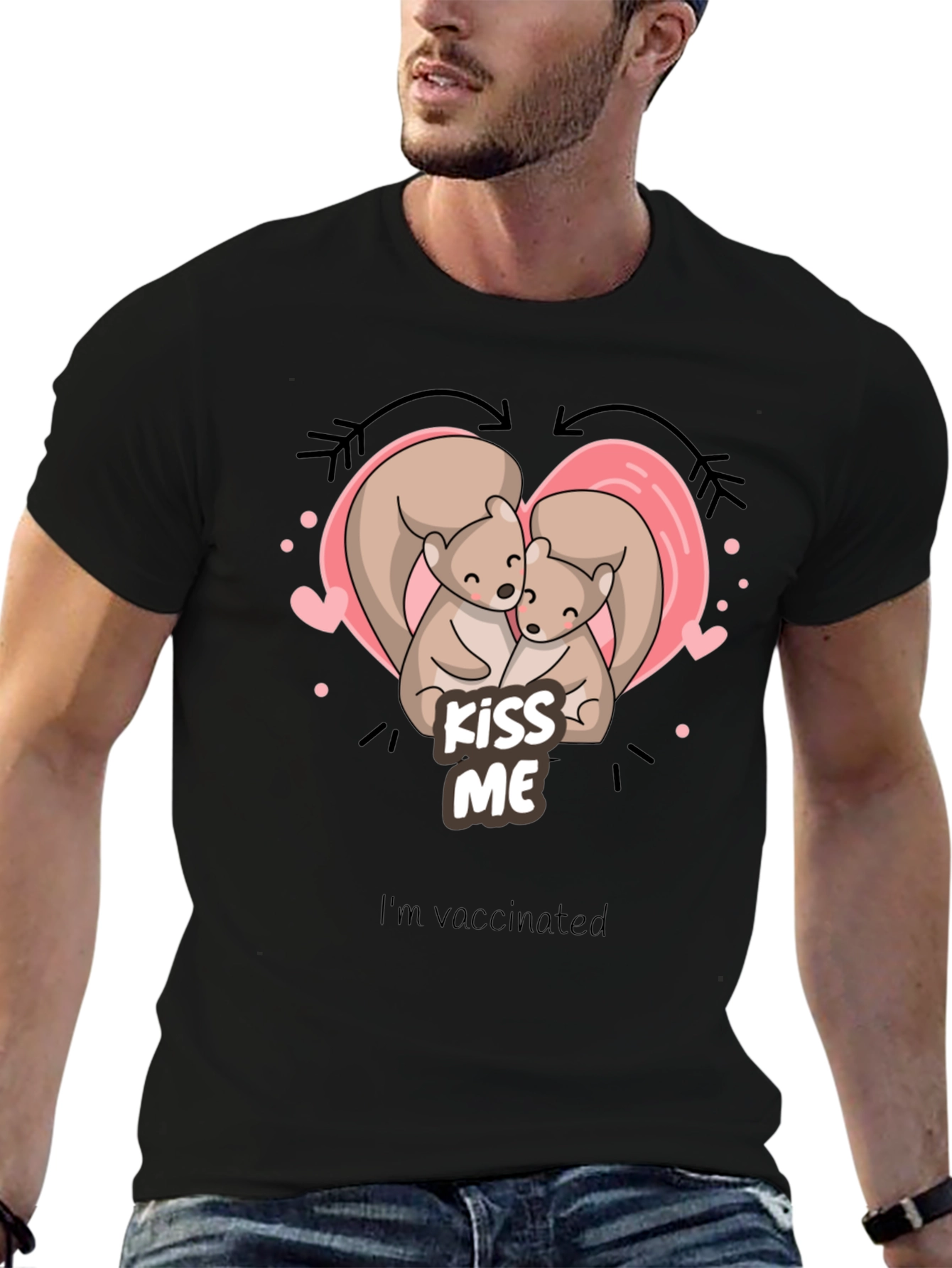 Kiss Me Squirrel T-Shirt - Vaccinated Love