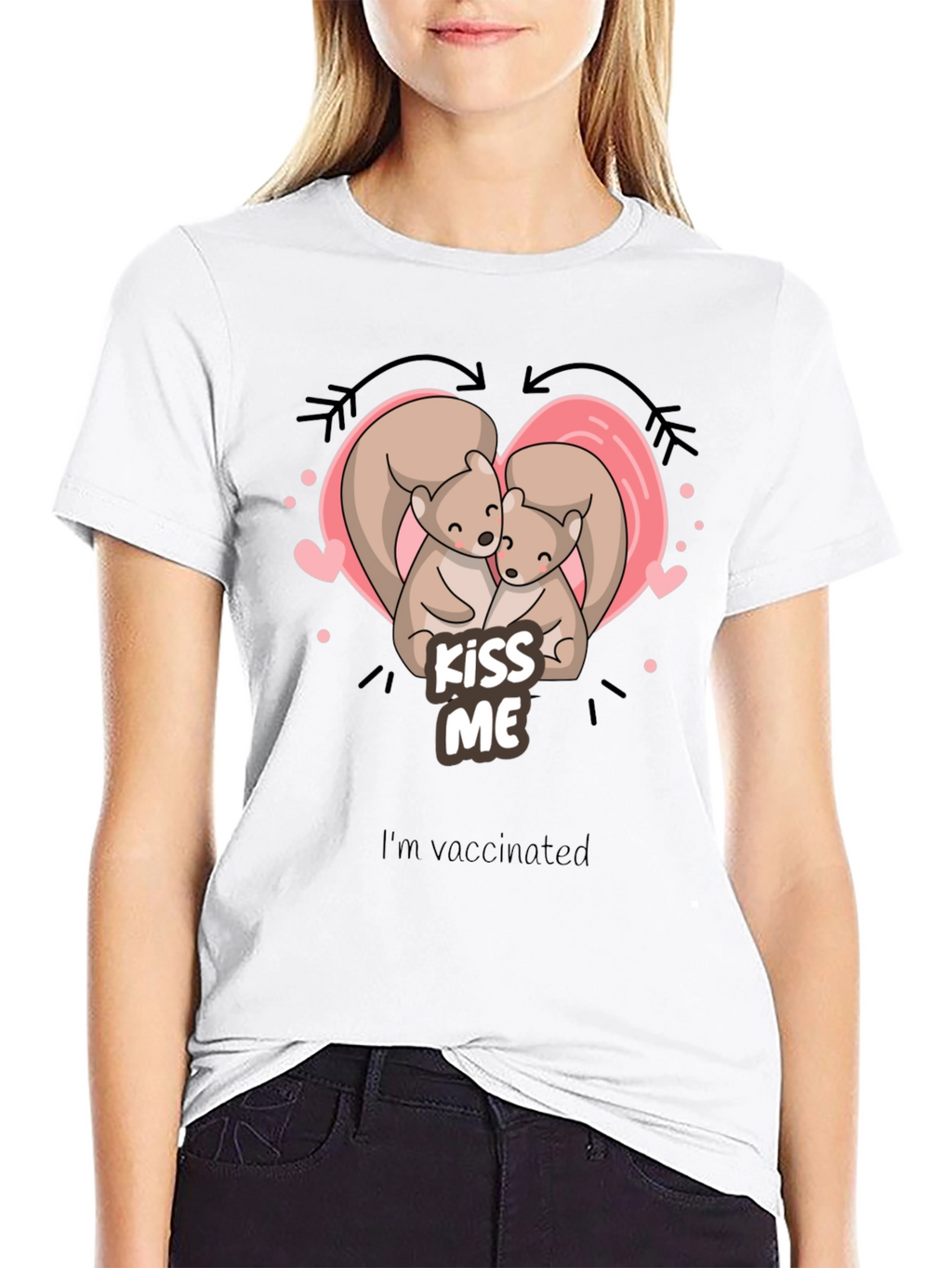 Kiss Me Squirrel T-Shirt - Vaccinated Love