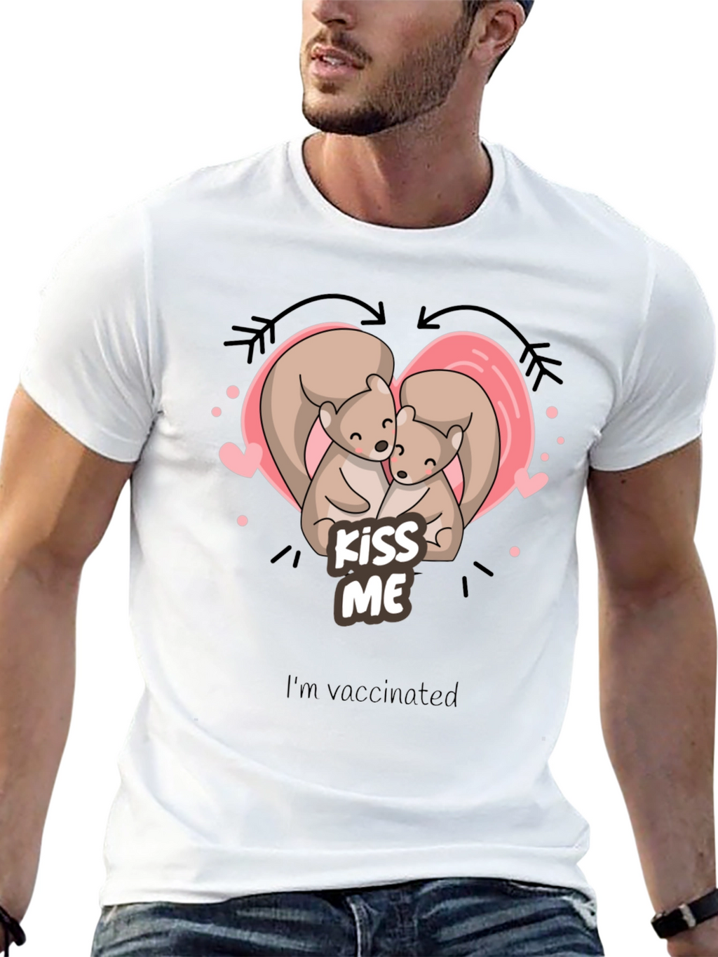 Kiss Me Squirrel T-Shirt - Vaccinated Love