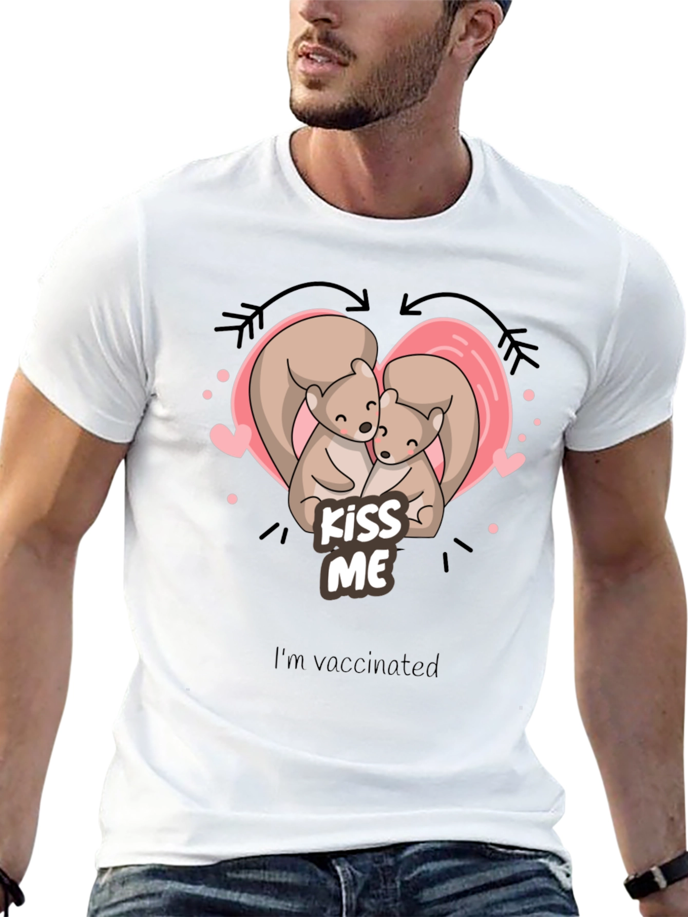 Kiss Me Squirrel T-Shirt - Vaccinated Love