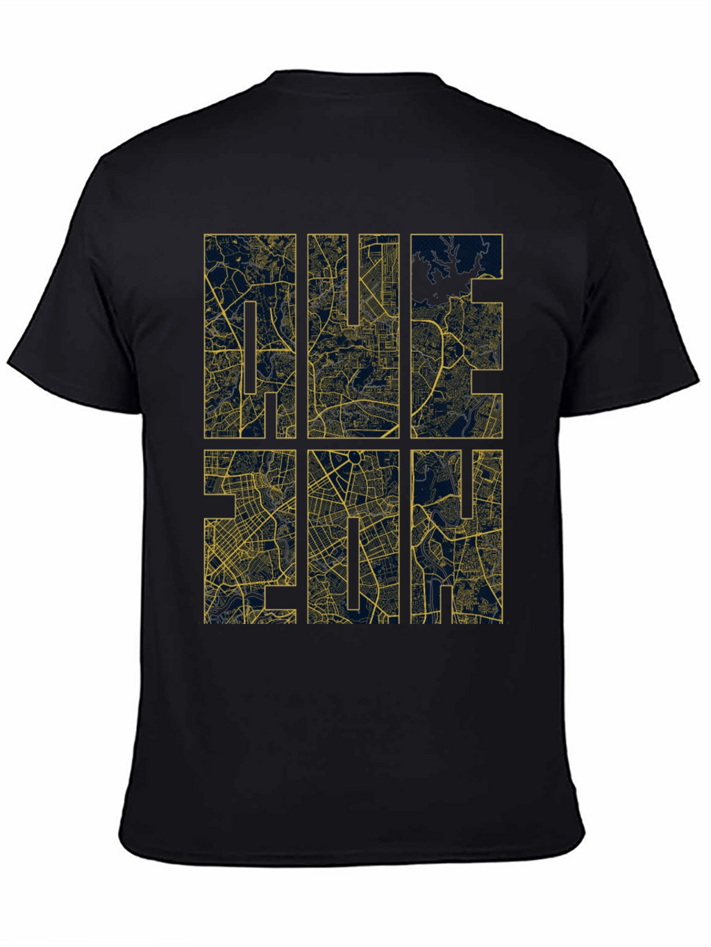 HUE 2014 Map T-Shirt - Unique Cityscape Design