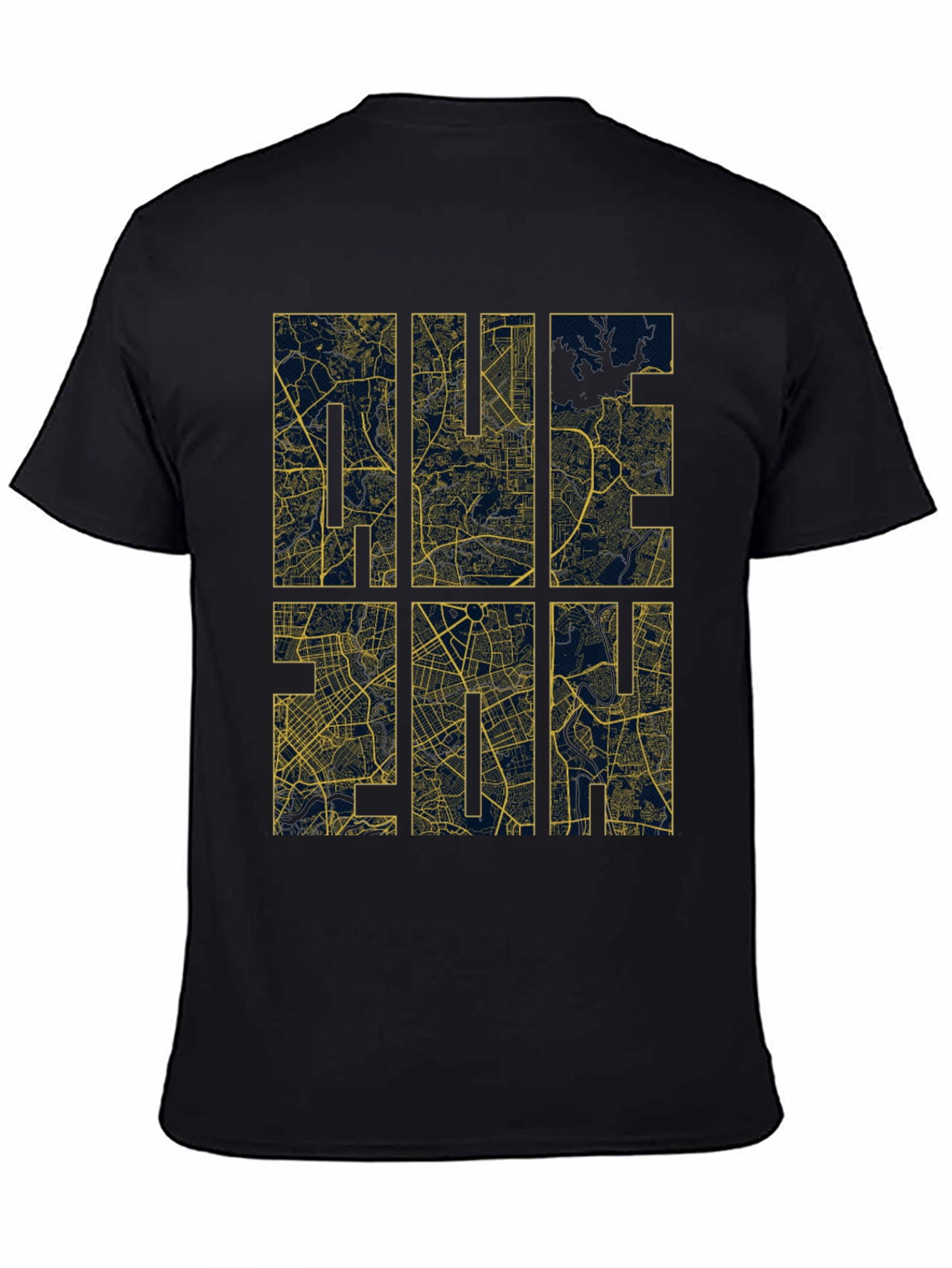 HUE 2014 Map T-Shirt - Unique Cityscape Design