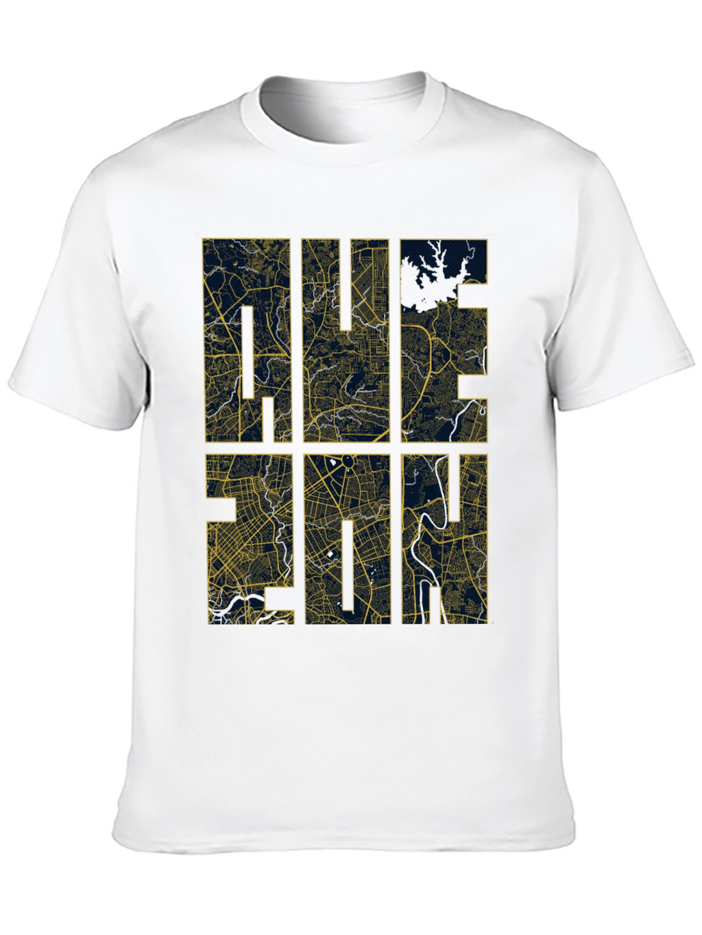 HUE 2014 Map T-Shirt - Unique Cityscape Design