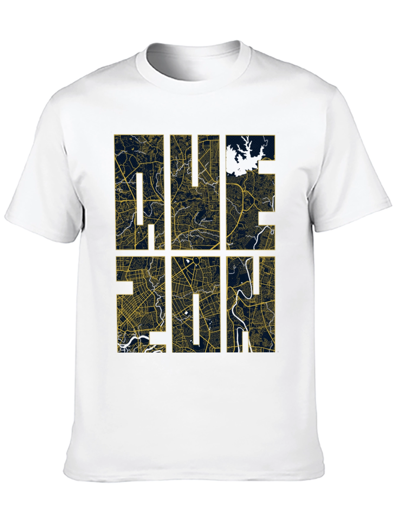 HUE 2014 Map T-Shirt - Unique Cityscape Design