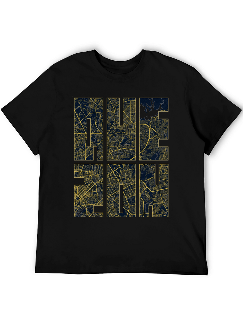 HUE 2014 Map T-Shirt - Unique Cityscape Design
