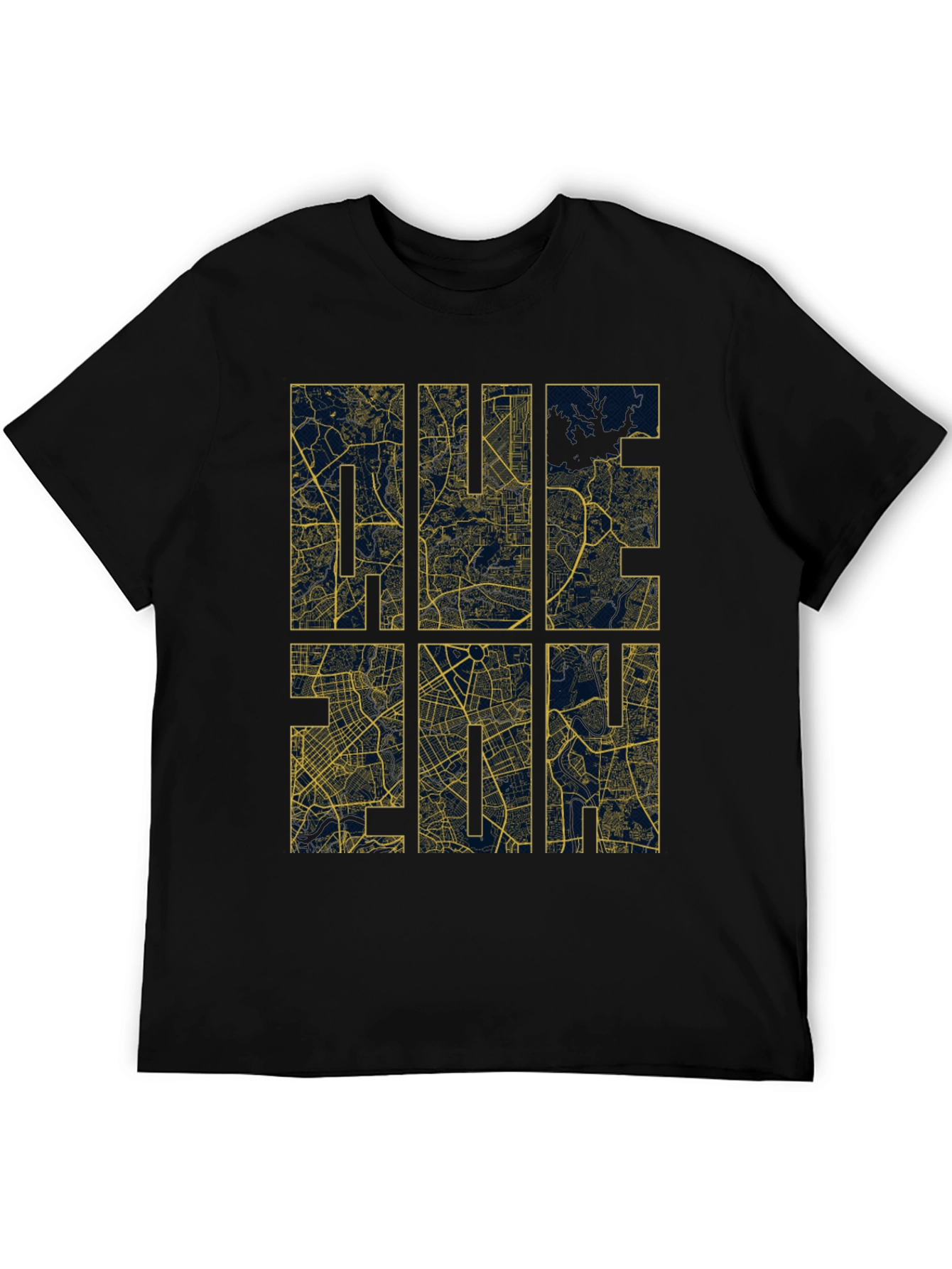 HUE 2014 Map T-Shirt - Unique Cityscape Design