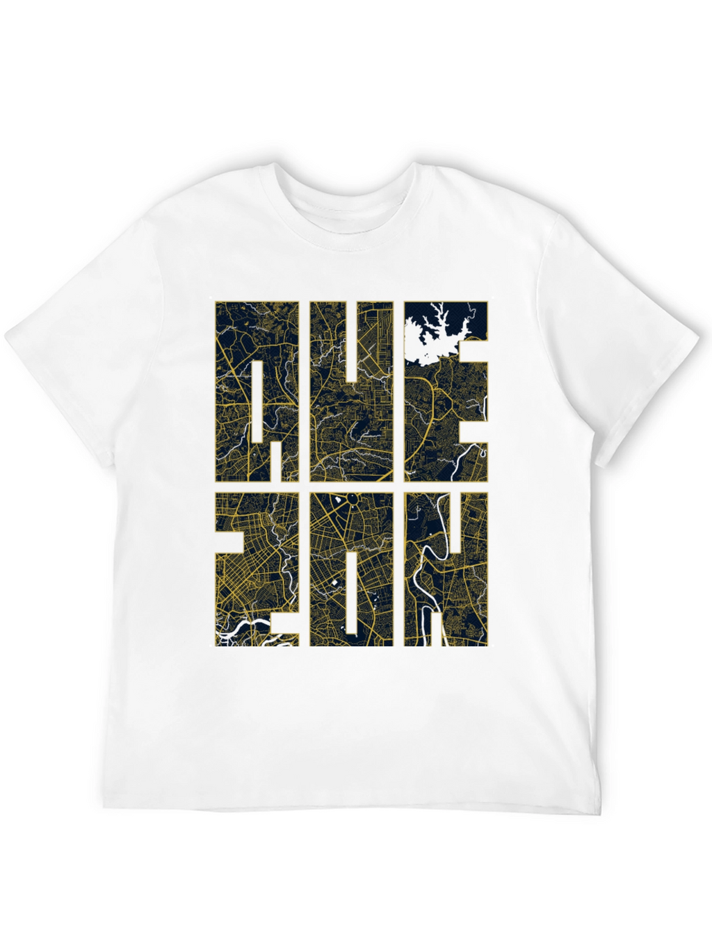 HUE 2014 Map T-Shirt - Unique Cityscape Design