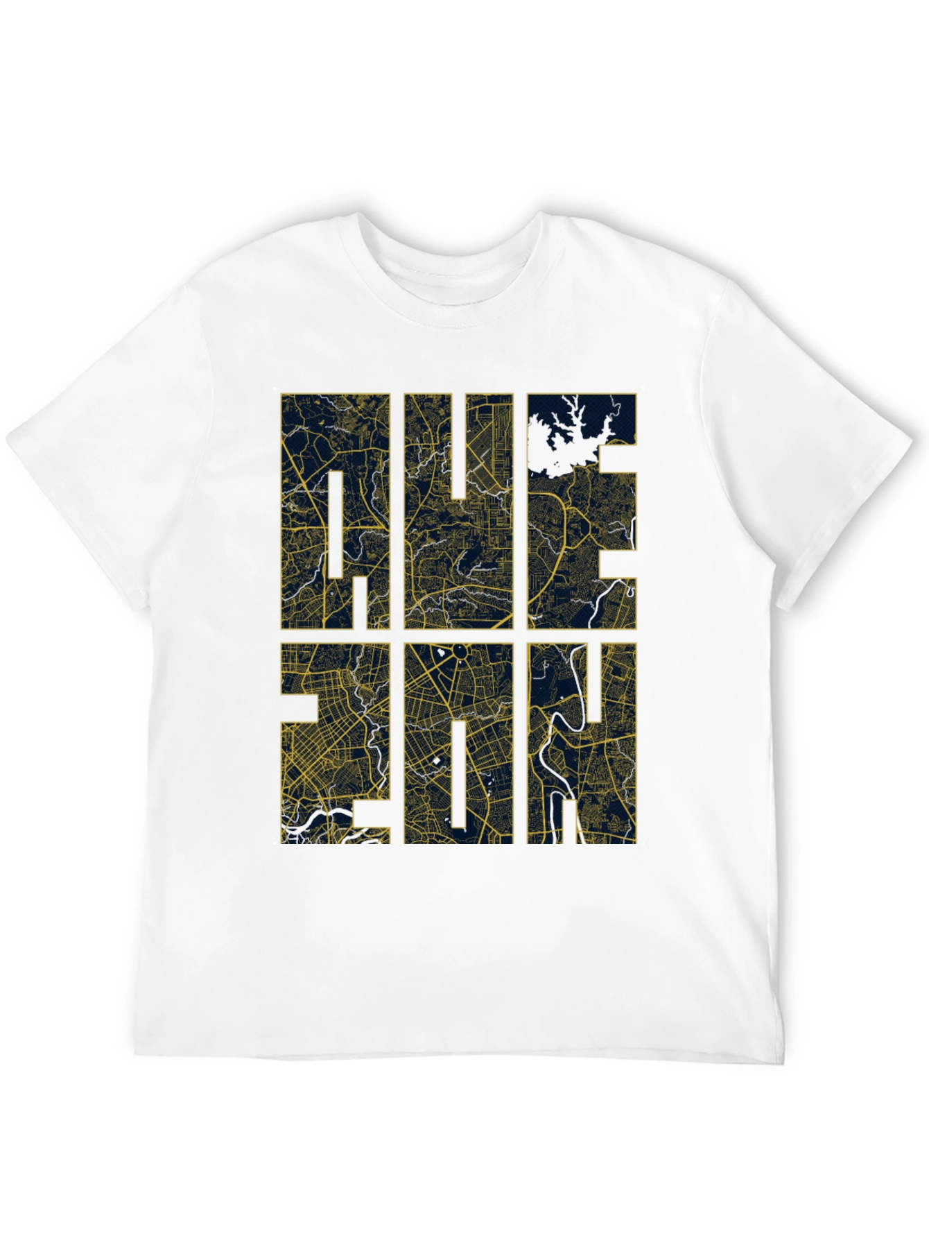 HUE 2014 Map T-Shirt - Unique Cityscape Design
