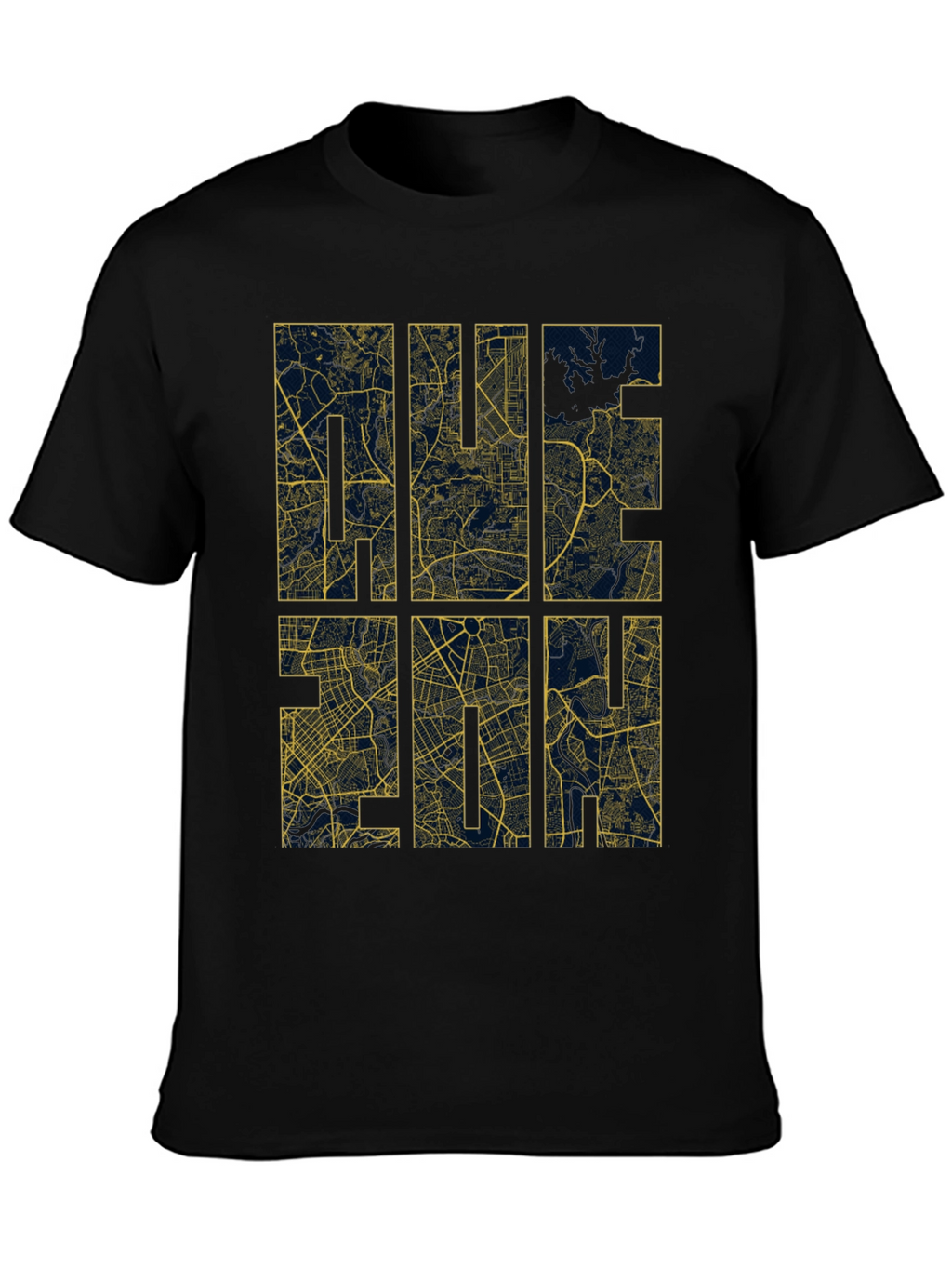 HUE 2014 Map T-Shirt - Unique Cityscape Design