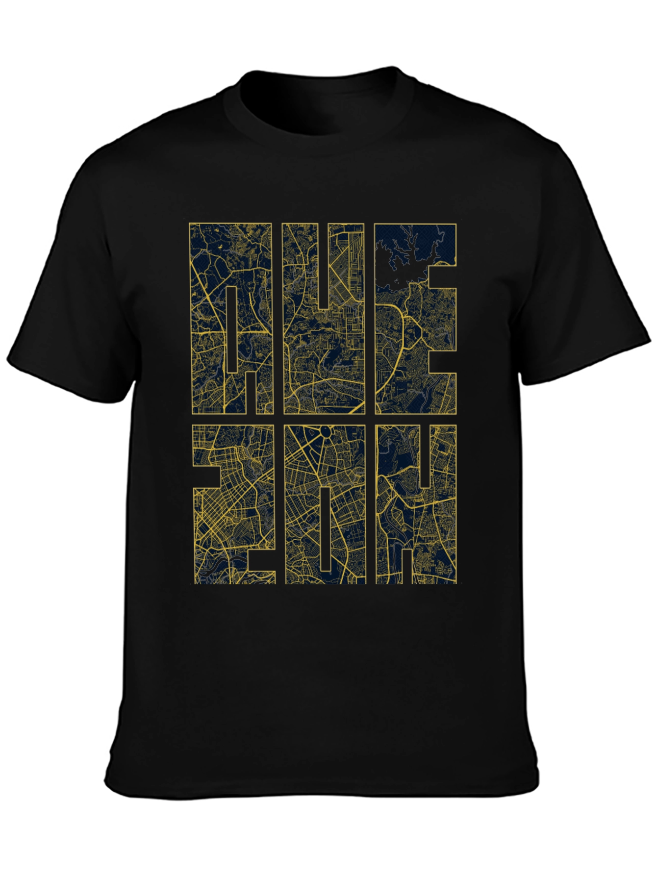 HUE 2014 Map T-Shirt - Unique Cityscape Design