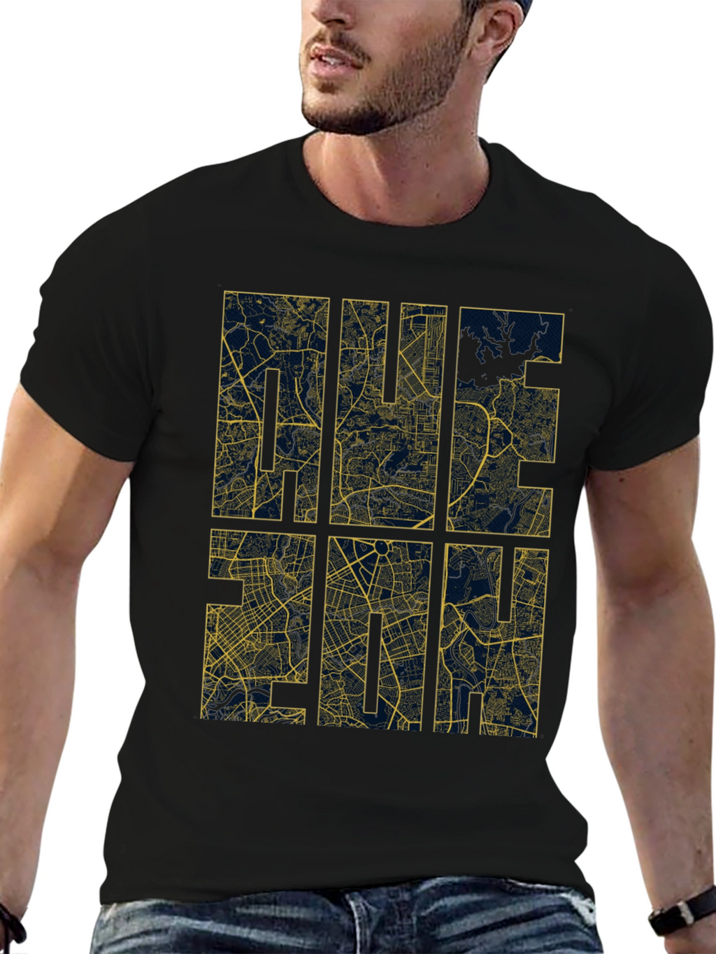 HUE 2014 Map T-Shirt - Unique Cityscape Design