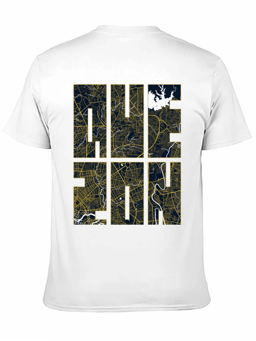 HUE 2014 Map T-Shirt - Unique Cityscape Design