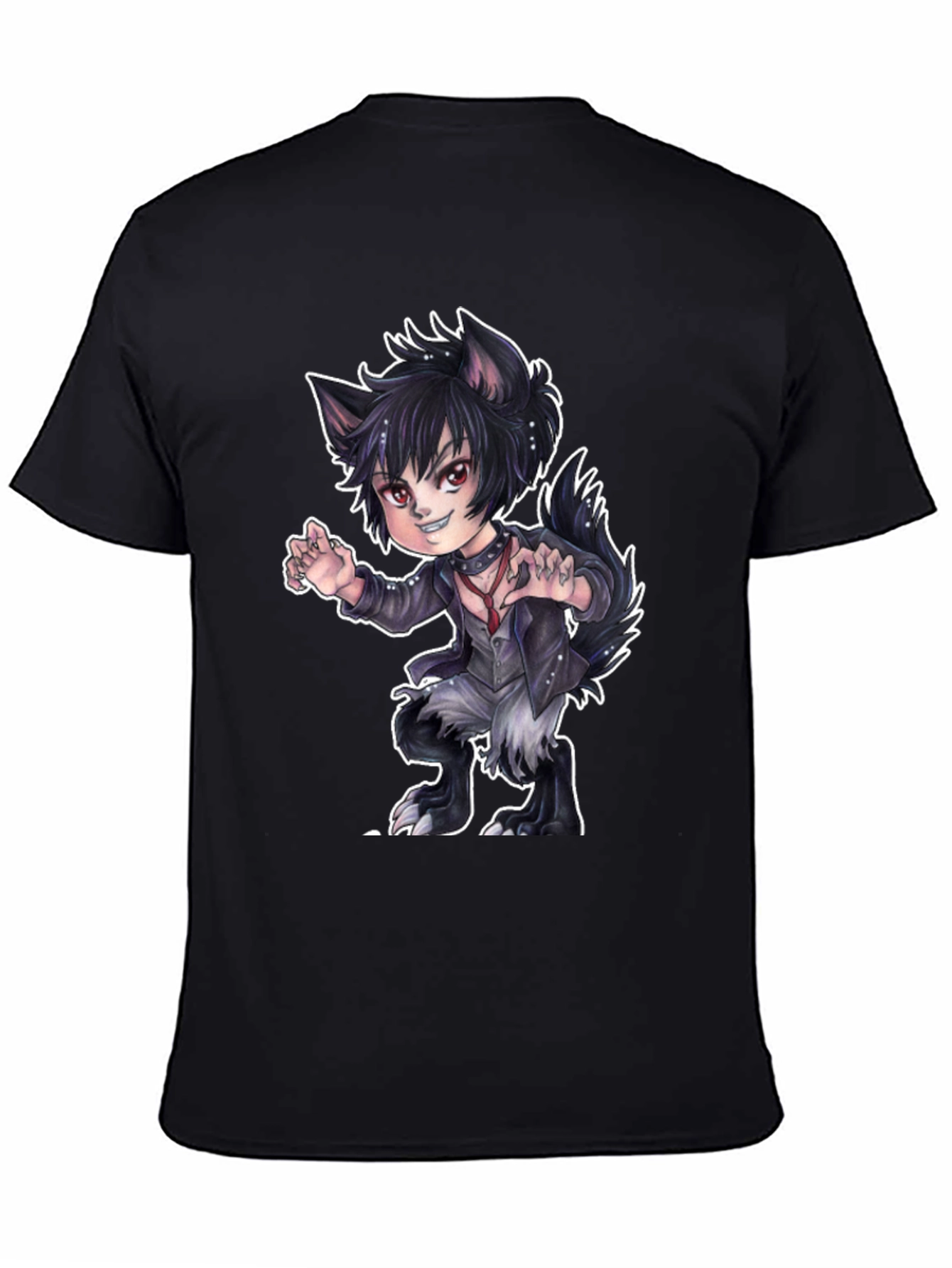 Werewolf Anime T-Shirt - Black