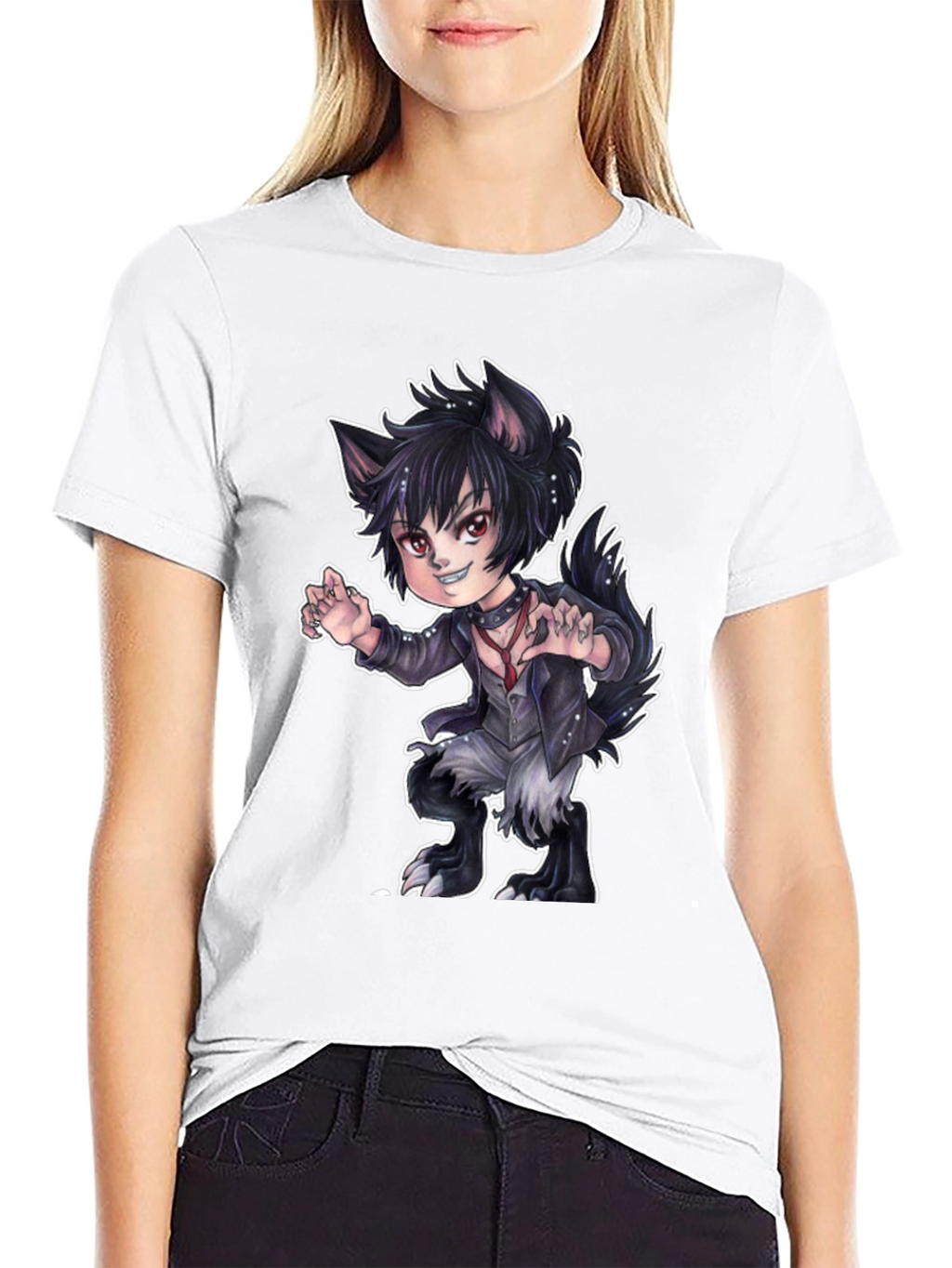 Werewolf Anime T-Shirt - Black