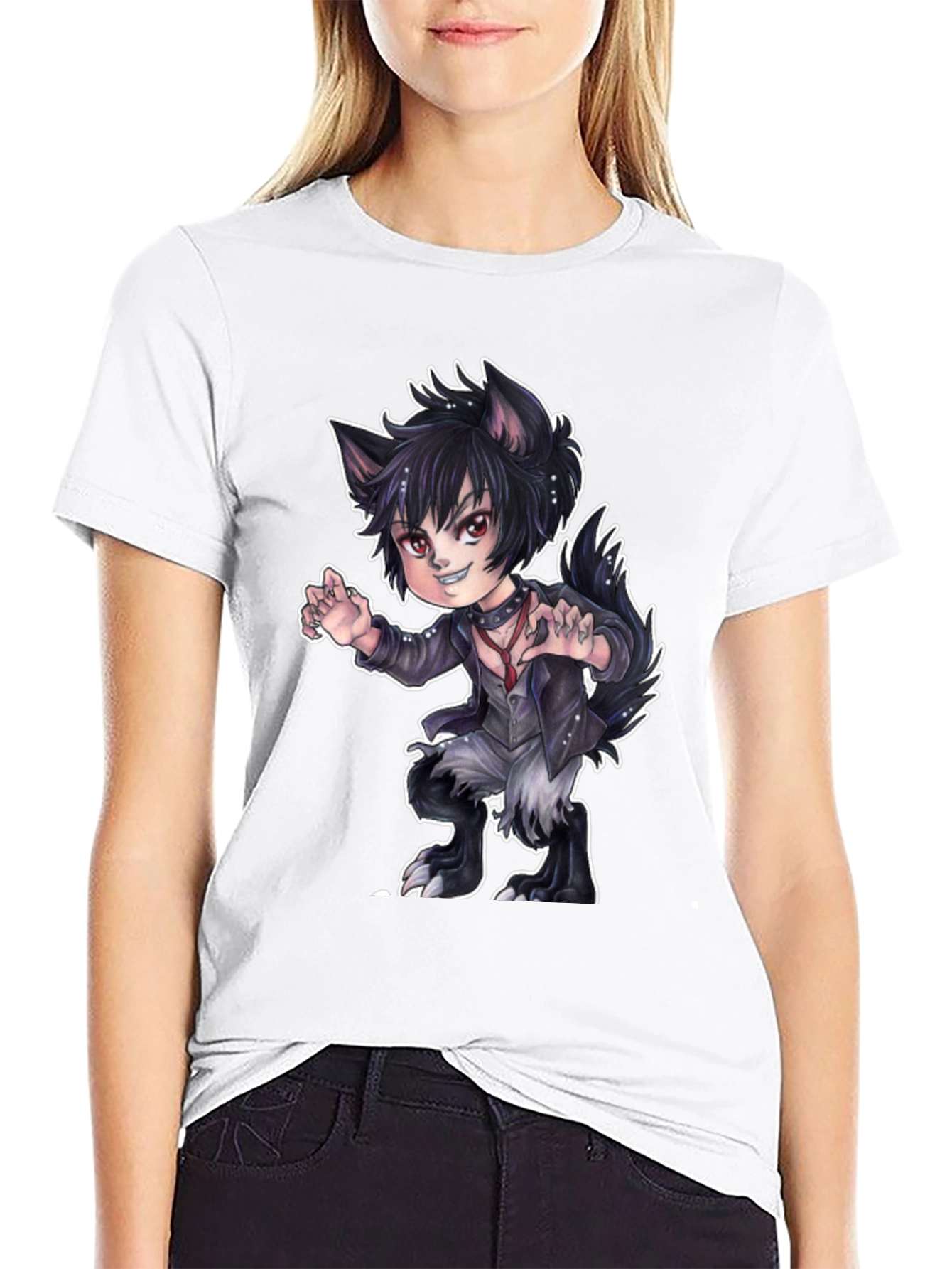 Werewolf Anime T-Shirt - Black