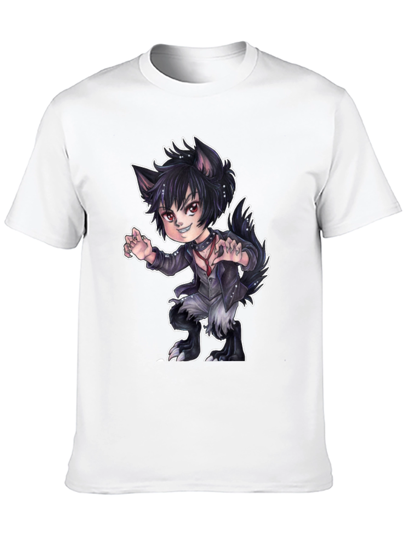 Werewolf Anime T-Shirt - Black