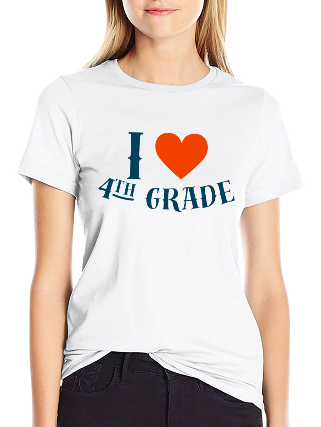 I Love 4th Grade T-Shirt - Black