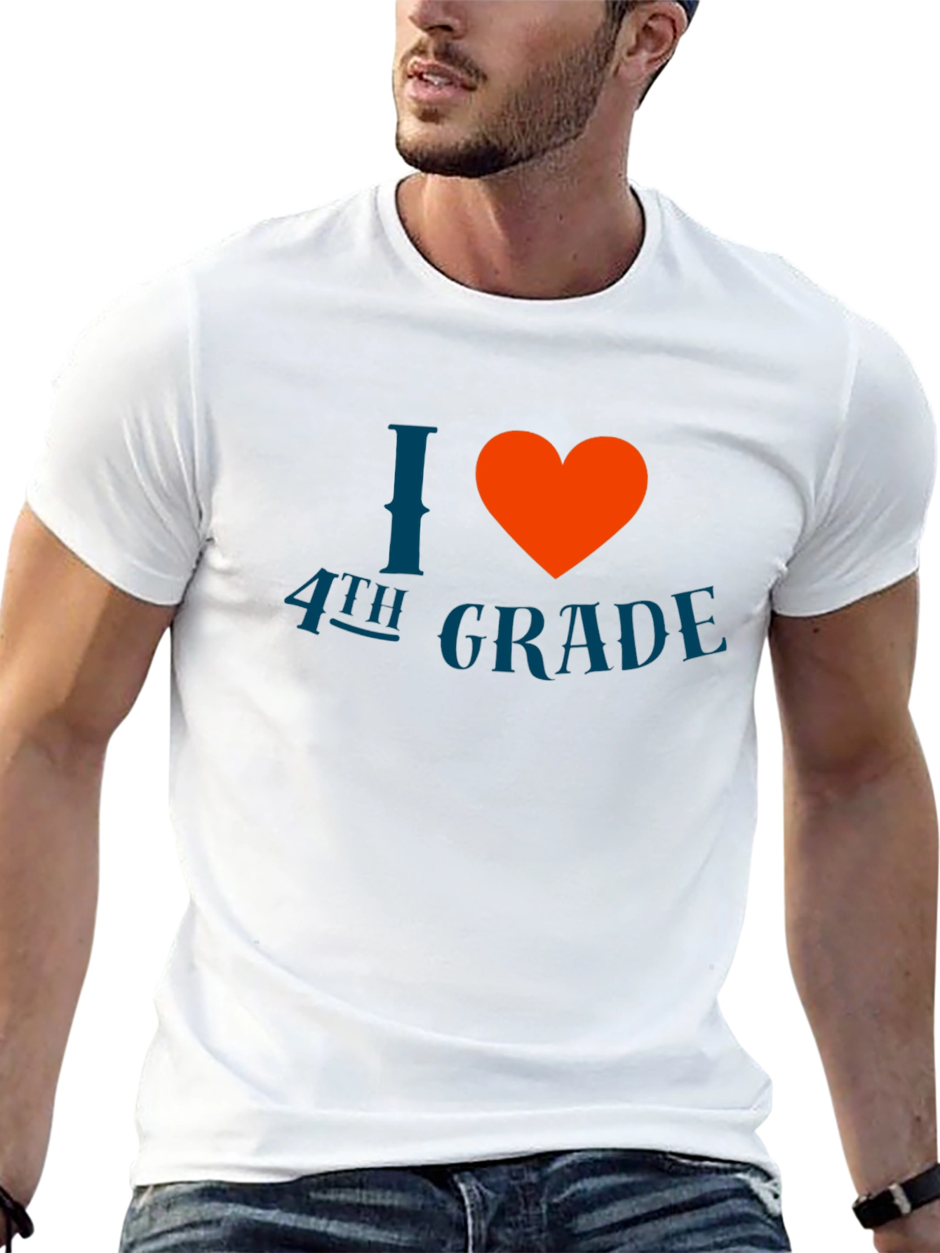 I Love 4th Grade T-Shirt - Black