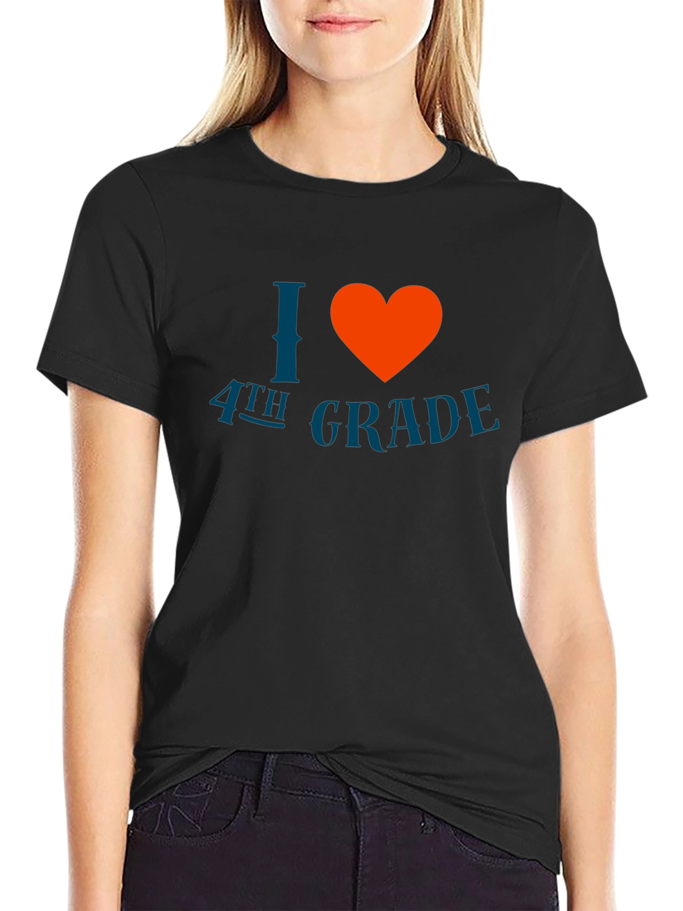 I Love 4th Grade T-Shirt - Black