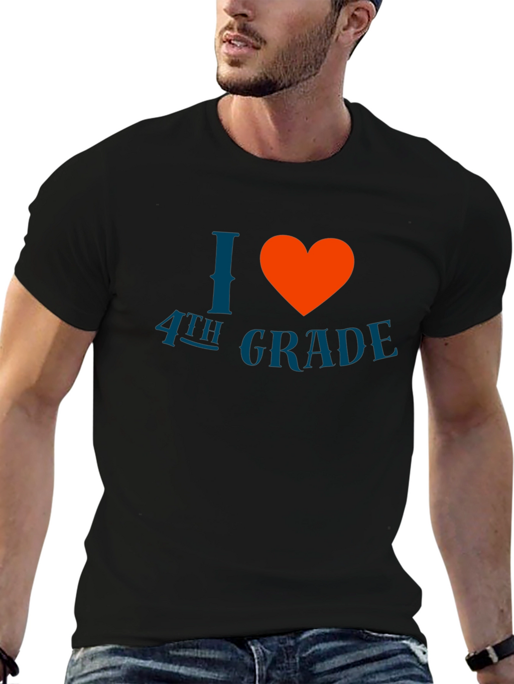 I Love 4th Grade T-Shirt - Black