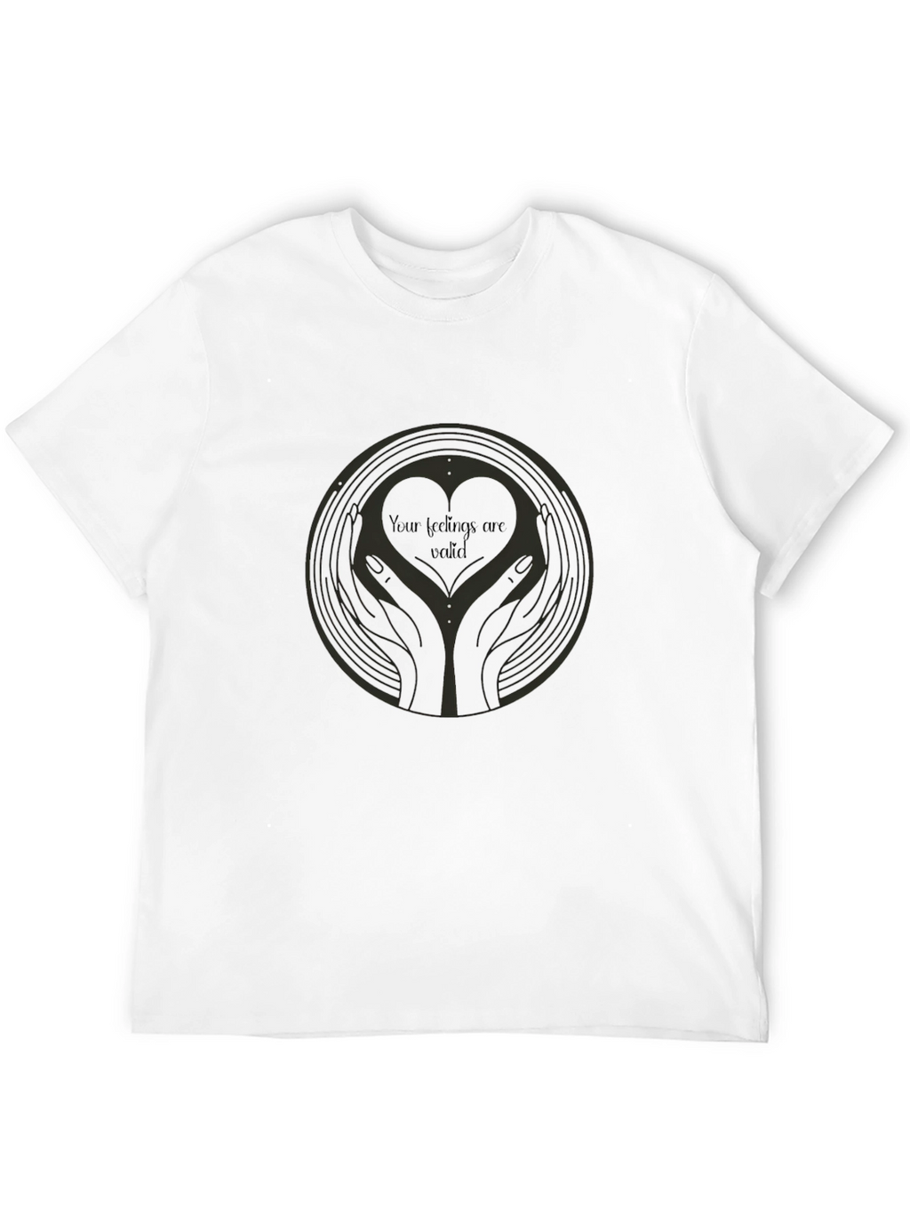 Heart Hands Graphic Tee - Your Feelings Are Valid