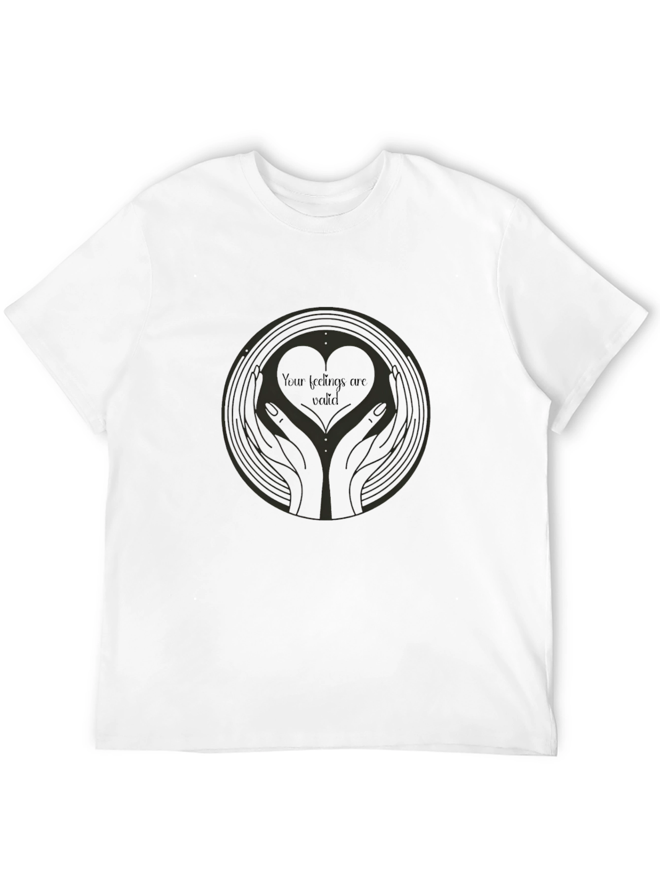 Heart Hands Graphic Tee - Your Feelings Are Valid