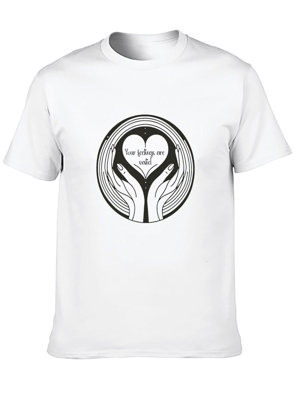 Heart Hands Graphic Tee - Your Feelings Are Valid