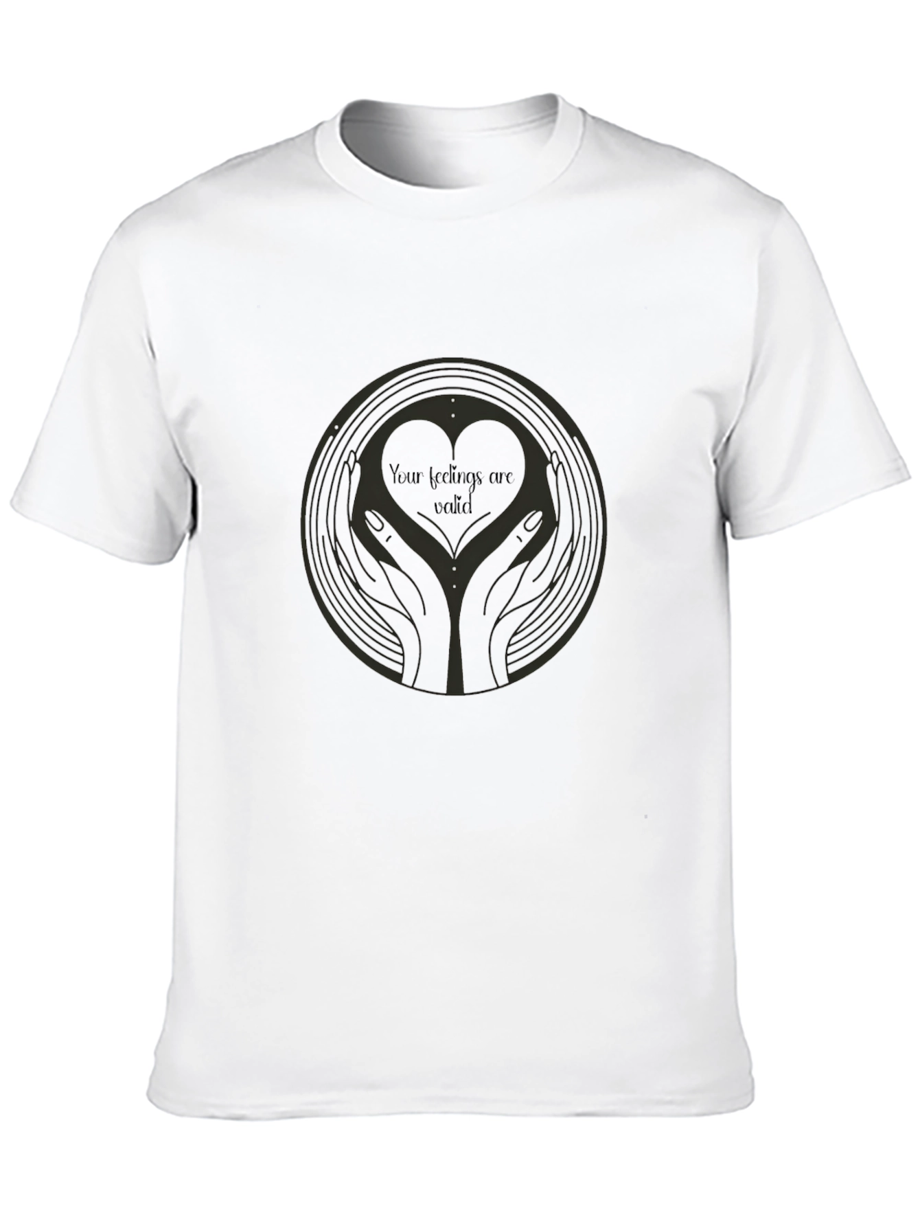 Heart Hands Graphic Tee - Your Feelings Are Valid