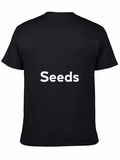 Mens Black Seeds Graphic Tee - Casual Comfort
