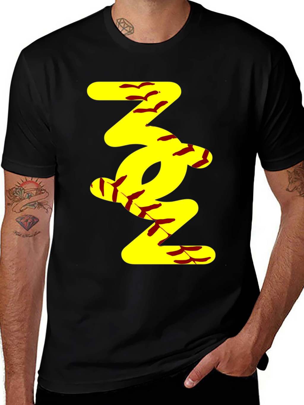 Softball Stitch T-Shirt - Unique Sports Design