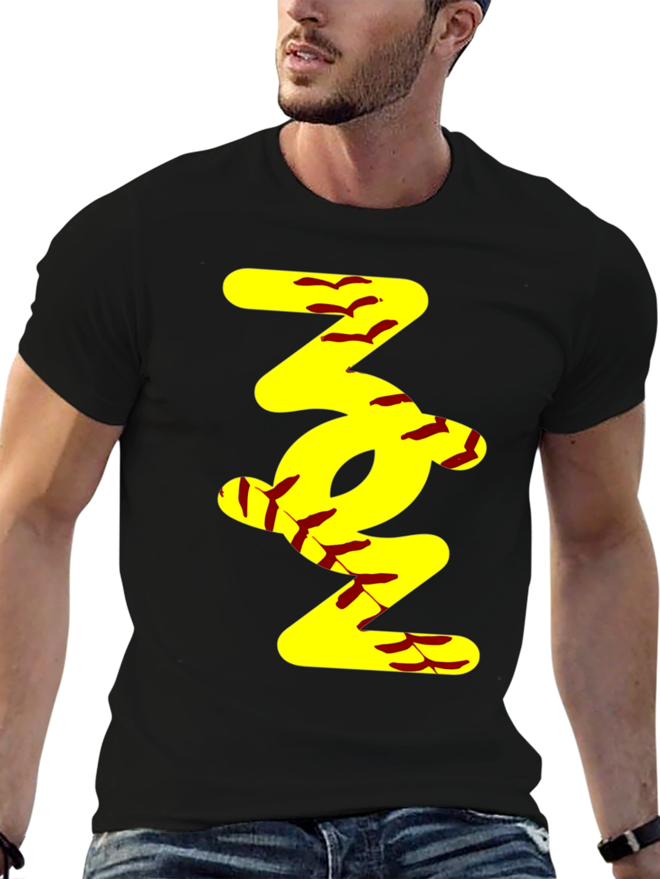 Softball Stitch T-Shirt - Unique Sports Design