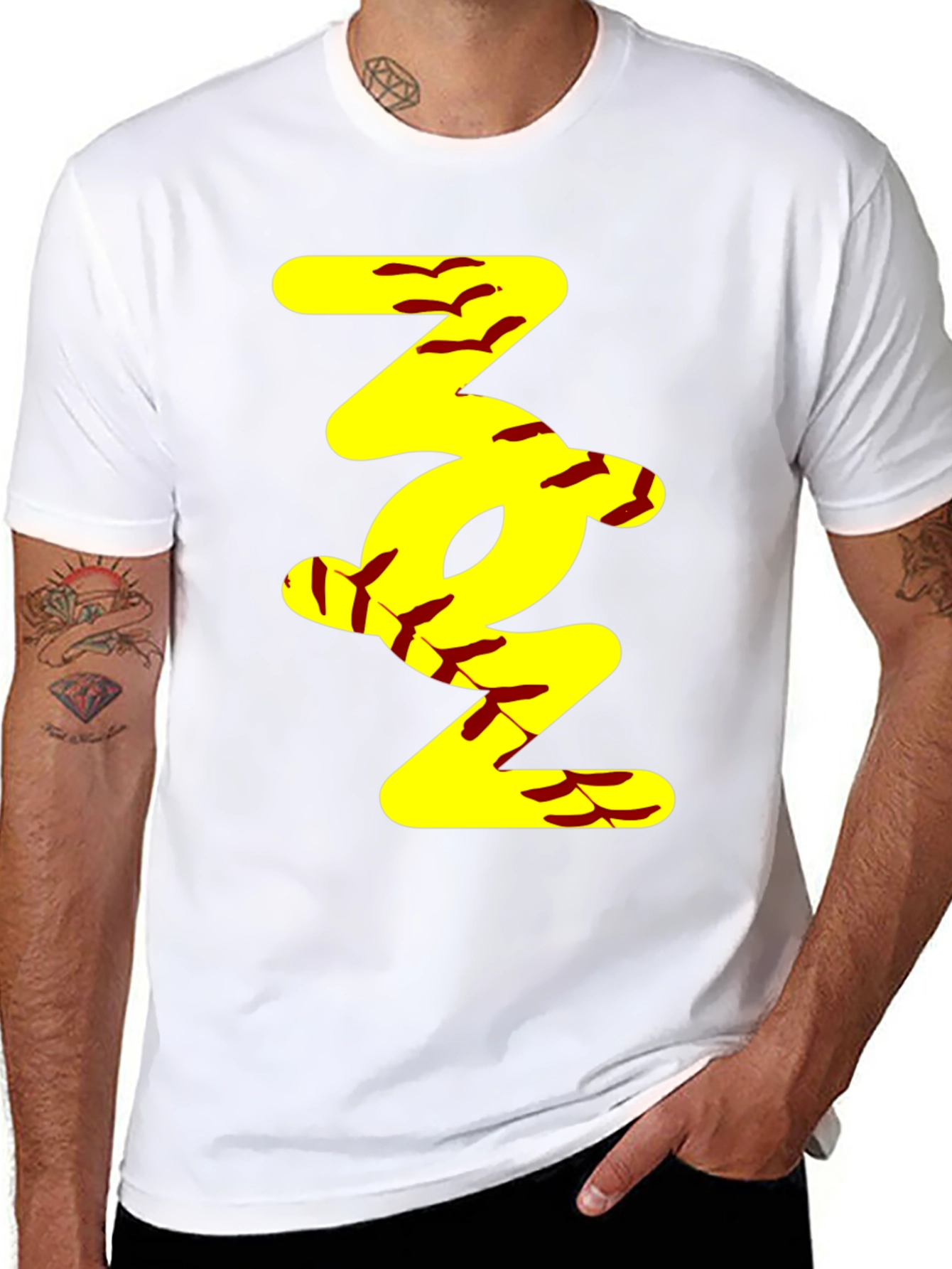 Softball Stitch T-Shirt - Unique Sports Design
