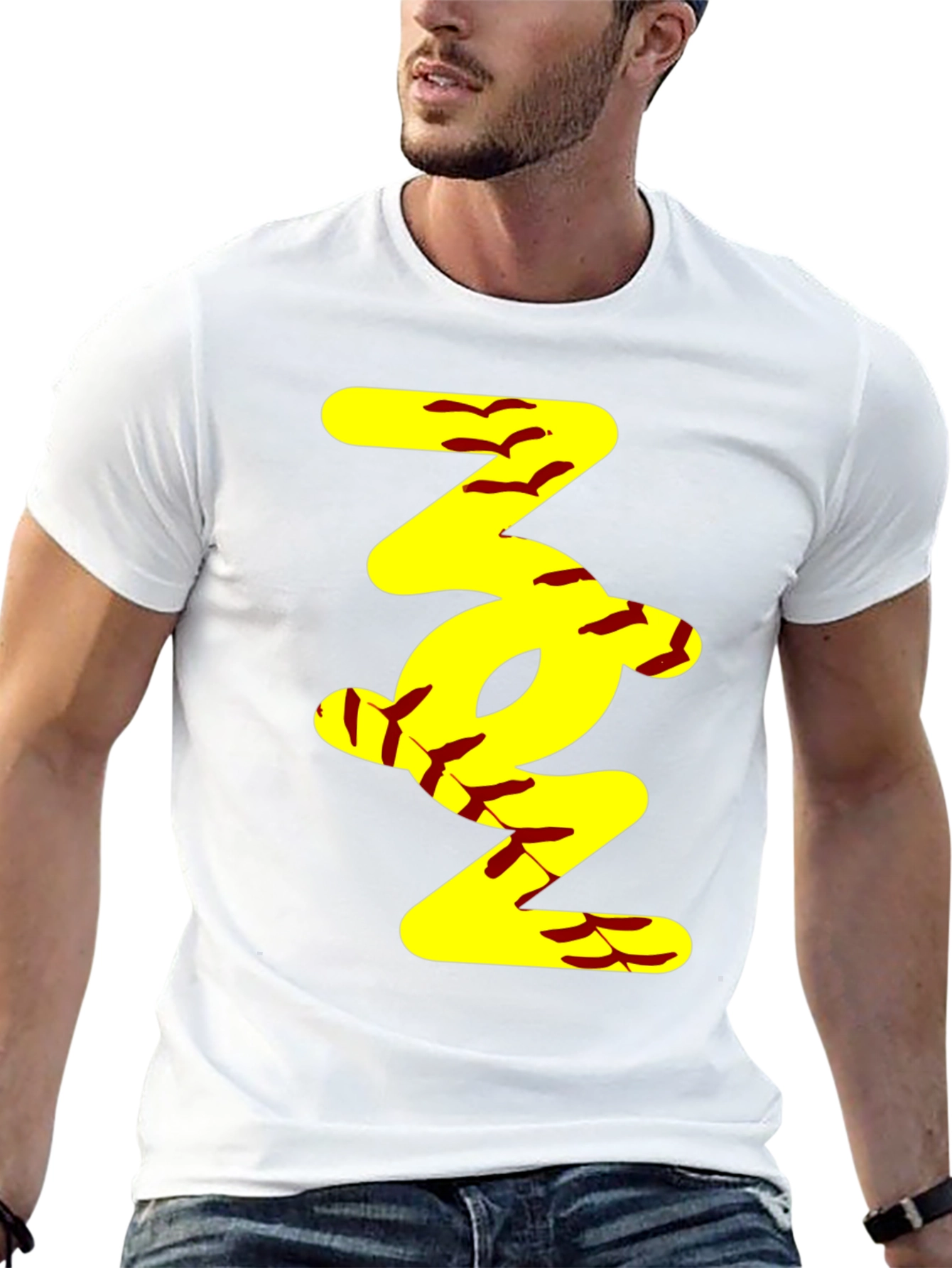 Softball Stitch T-Shirt - Unique Sports Design