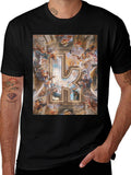 Renaissance Art R Initial Black T-Shirt