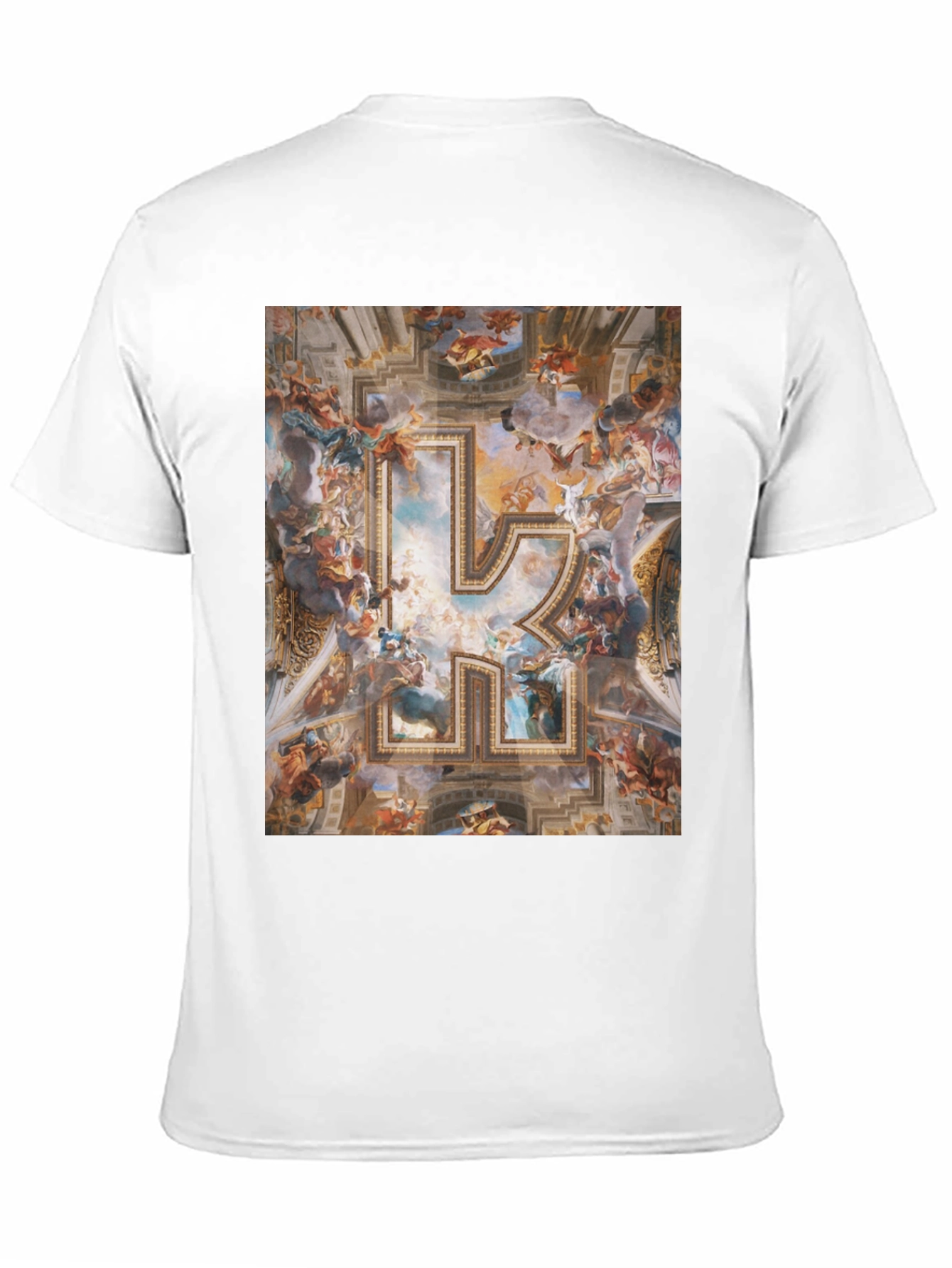 Renaissance Art R Initial Black T-Shirt