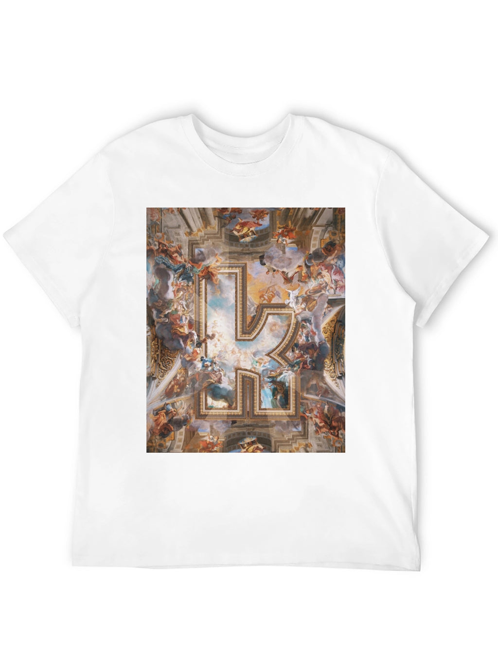 Renaissance Art R Initial Black T-Shirt