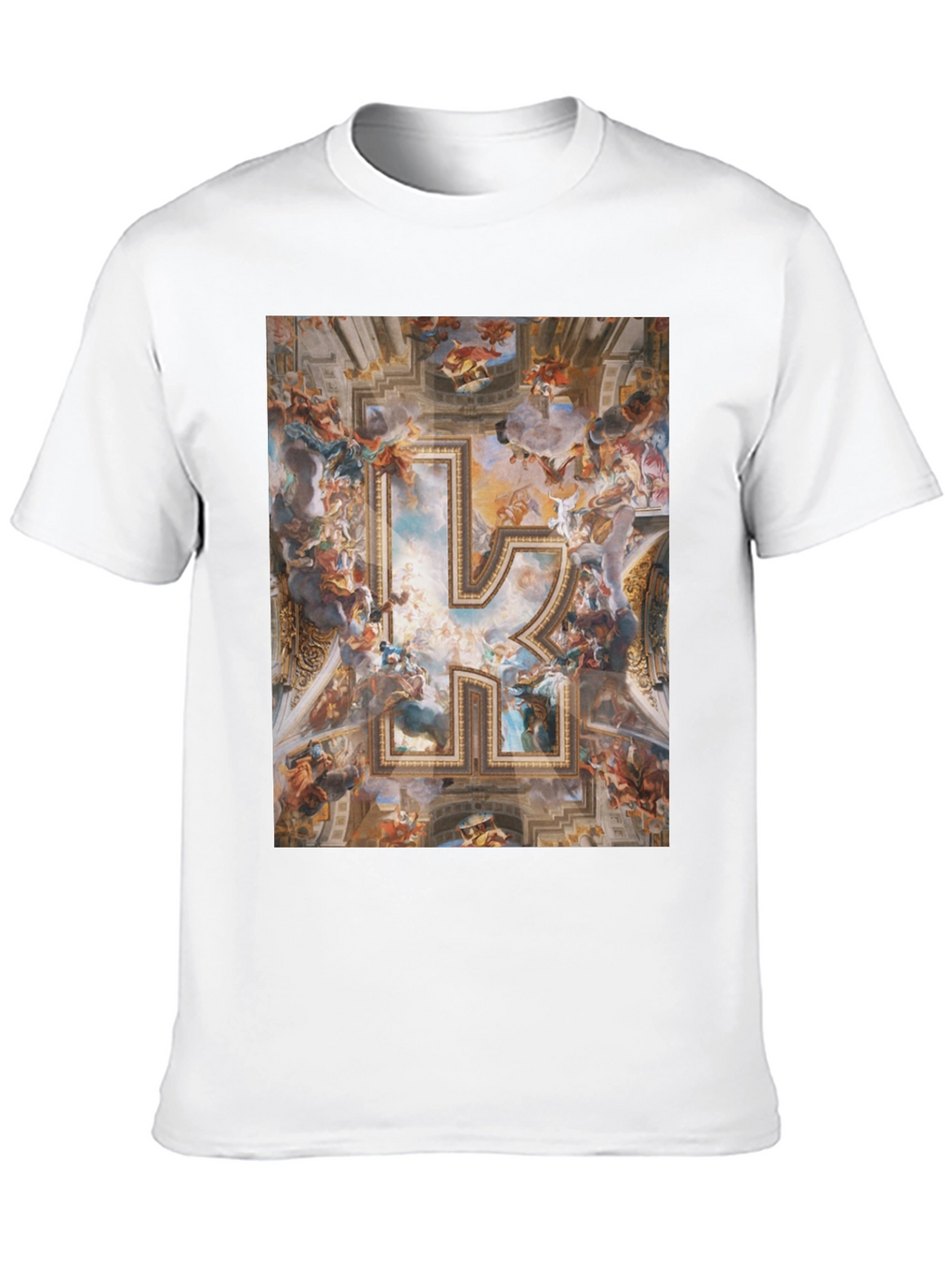 Renaissance Art R Initial Black T-Shirt