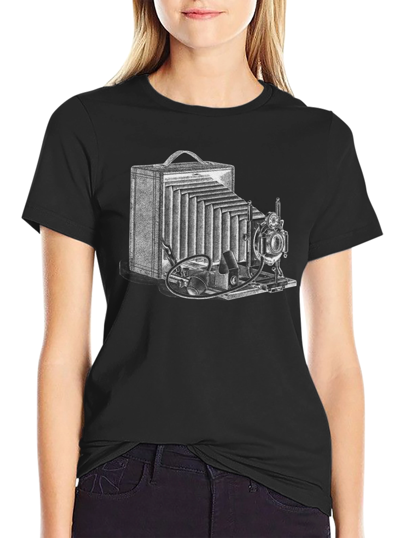 Vintage Camera Graphic Tee - Retro Photographer Style