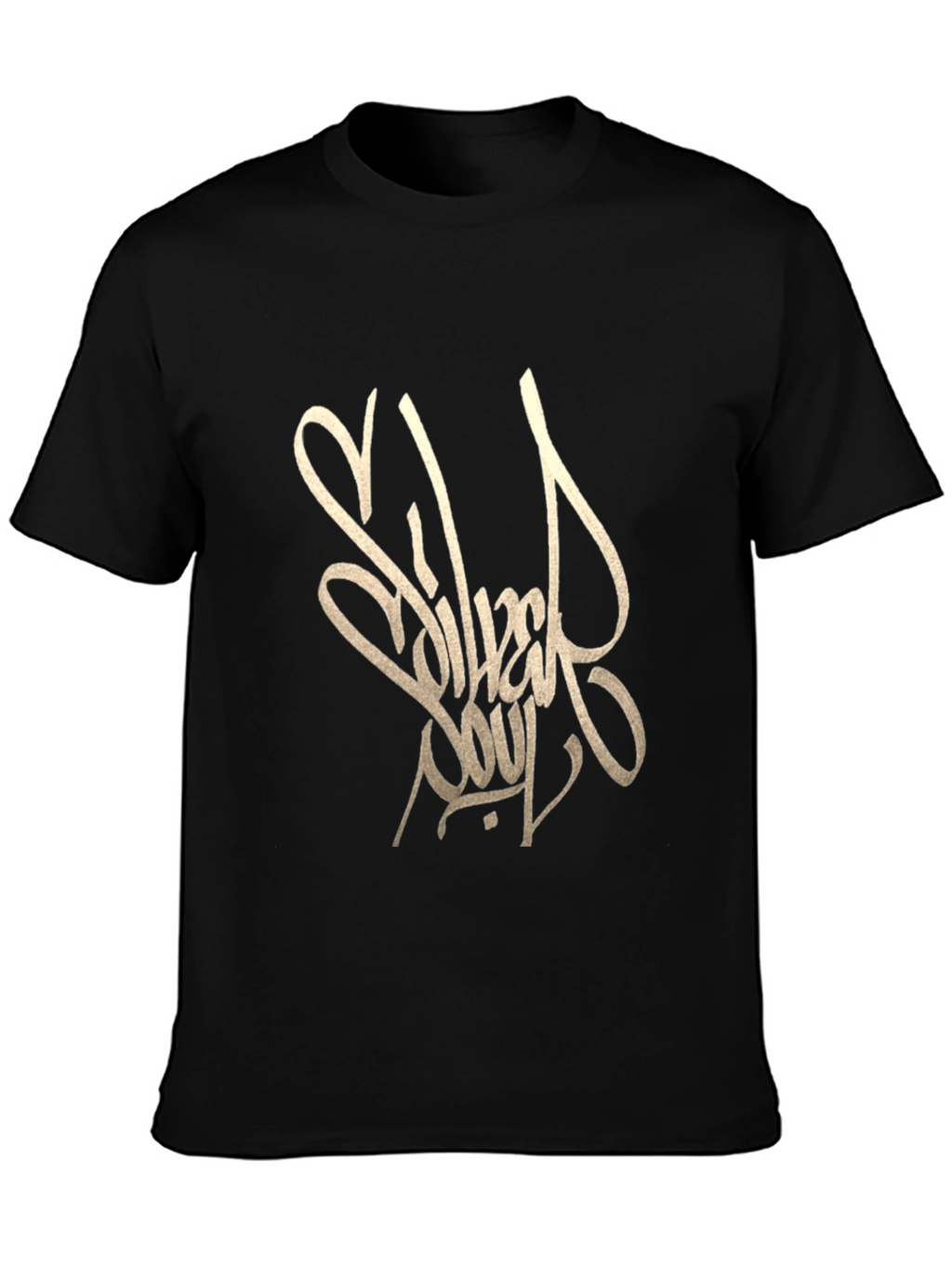 Silver Soul Graphic Tee - Black Casual T-Shirt