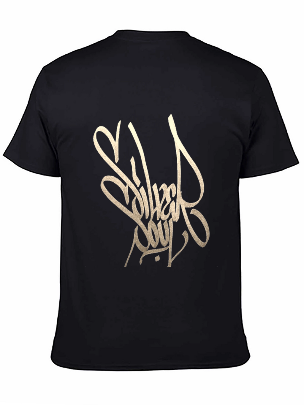 Silver Soul Graphic Tee - Black Casual T-Shirt