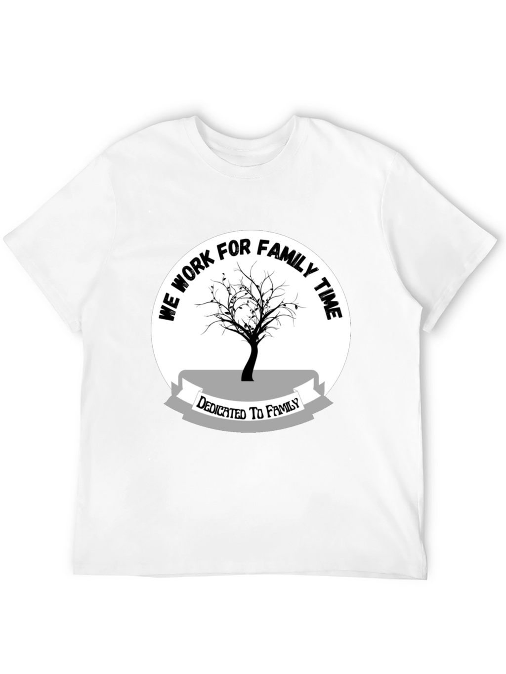 Family Time Tee - Black Cotton Shirt