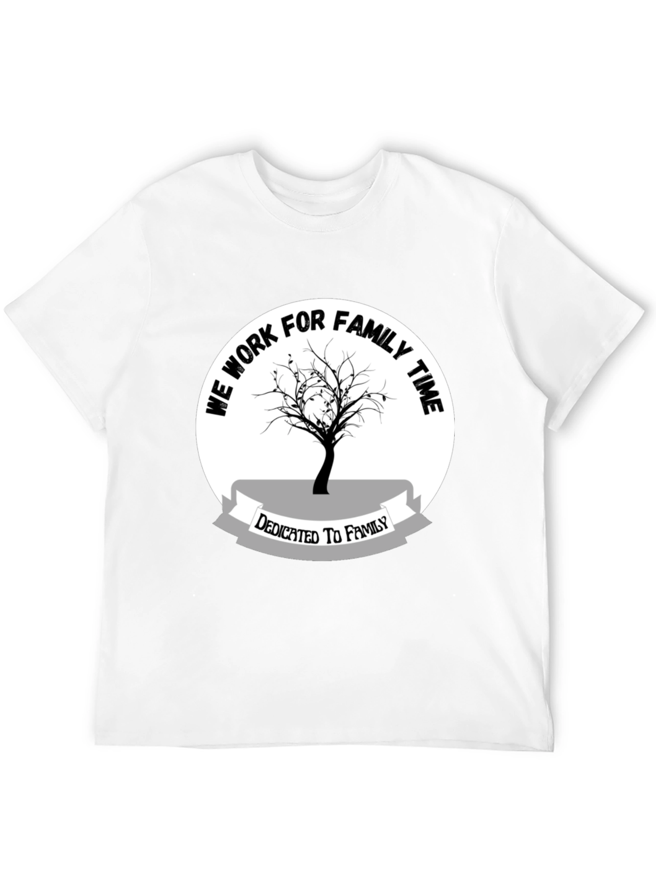 Family Time Tee - Black Cotton Shirt