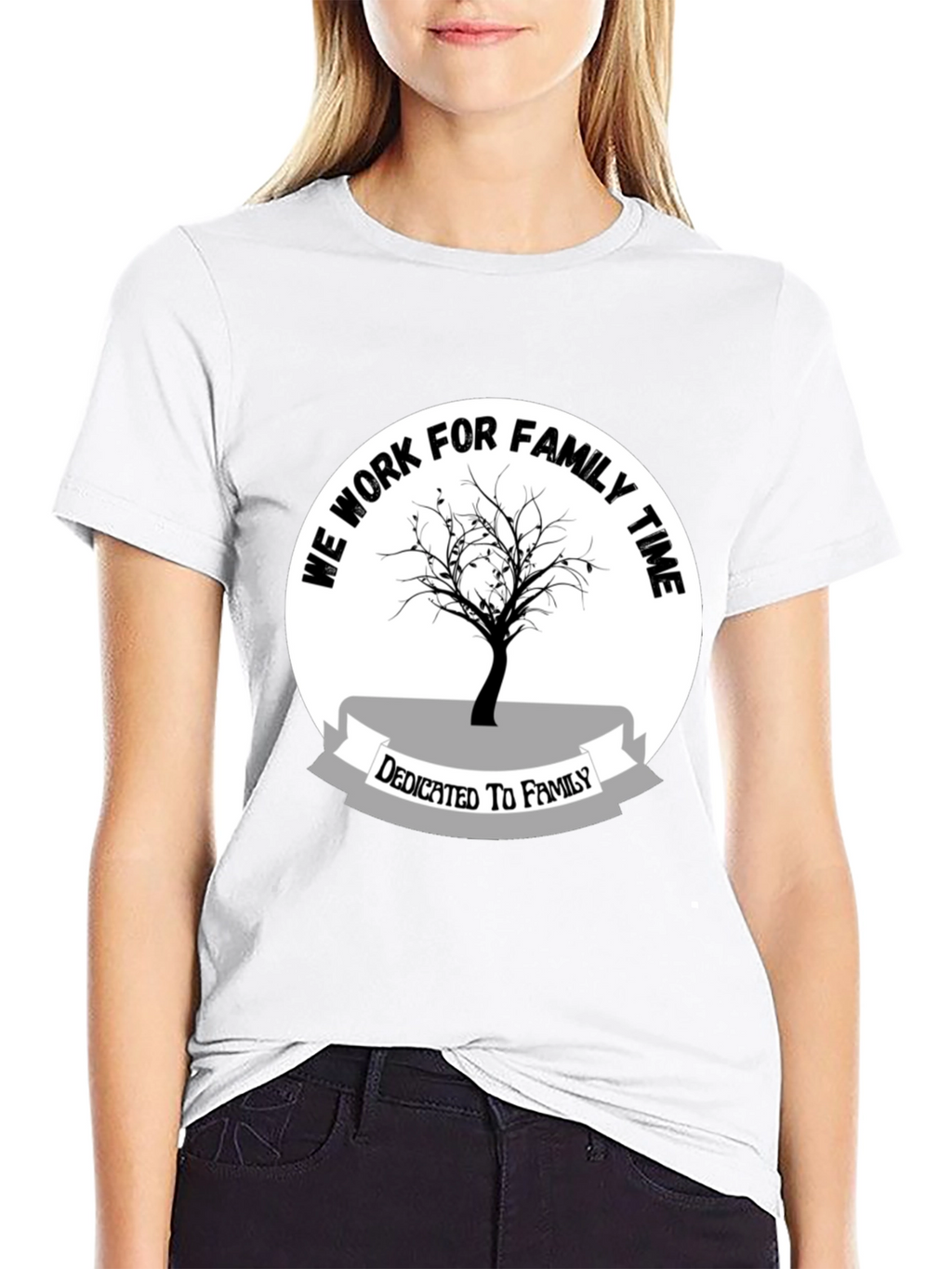 Family Time Tee - Black Cotton Shirt