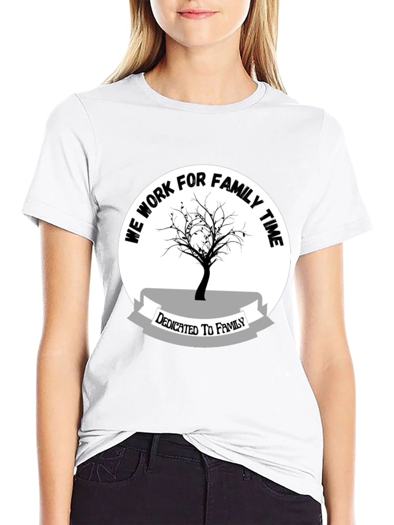 Family Time Tee - Black Cotton Shirt